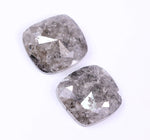 3.69 Ct Cushion Cut Diamond Pair Grey Colored Diamond Use For Jewerly Unique Diamond Salt And Pepper Diamond