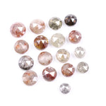 7.57 Ct Round Cut Natural Diamond Loose Rustic Rose Cut Multi Color Raw Diamond for Unique Handmade Jewelry
