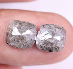 3.69 Ct Cushion Cut Diamond Pair Grey Colored Diamond Use For Jewerly Unique Diamond Salt And Pepper Diamond
