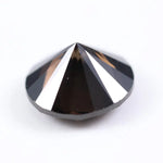 2.03 Ct Natural-Look Black Round Cut Lab-Grown Diamond Loose Stone with Deep Black Color and Brilliant Round Facets