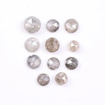 2.86 Ct Natural Loose Diamond Lot 11 Pcs Round Rose Cut Diamonds Gray & Brown Diamonds For Jewerly