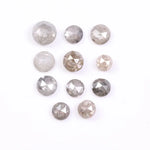 2.86 Ct Natural Loose Diamond Lot 11 Pcs Round Rose Cut Diamonds Gray & Brown Diamonds For Jewerly