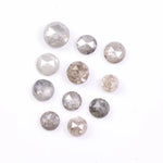 2.86 Ct Natural Loose Diamond Lot 11 Pcs Round Rose Cut Diamonds Gray & Brown Diamonds For Jewerly