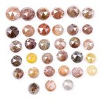 7.64 Ct Rose Cut Natural Diamonds, Mixed Color Rustic Round Loose Diamond Lot for Custom Handmade Jewelry
