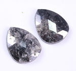 6.31 Ct Pear Cut Diamond Pair Black Colored Diamond Pair Use For Jewerly Salt And Pepper Diamond