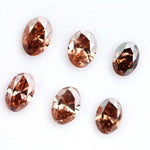 Fancy champagne brown oval lab grown diamond sparkling loose CVD diamond ethical stone for engagement ring jewelry