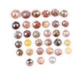 7.64 Ct Rose Cut Natural Diamonds, Mixed Color Rustic Round Loose Diamond Lot for Custom Handmade Jewelry