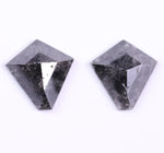 0.78 Ct Black Colored Diamond Pair Kite Colored Diamond Pair Use For Jewerly Earrings Pair Salt And Pepper Diamond Pair