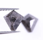 0.78 Ct Black Colored Diamond Pair Kite Colored Diamond Pair Use For Jewerly Earrings Pair Salt And Pepper Diamond Pair