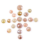 6.57 Ct Natural Round Cut Rose Cut Diamond Mixed Color Rustic Antique Diamond for Custom Rings Designs