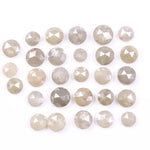 5.61 Ct Rose Cut Natural Diamonds, Round Light Grey Rustic Loose Diamond Parcel for Custom Handmade.