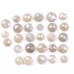 5.61 Ct Rose Cut Natural Diamonds, Round Light Grey Rustic Loose Diamond Parcel for Custom Handmade.