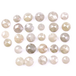 5.61 Ct Rose Cut Natural Diamonds, Round Light Grey Rustic Loose Diamond Parcel for Custom Handmade.