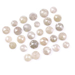 5.61 Ct Rose Cut Natural Diamonds, Round Light Grey Rustic Loose Diamond Parcel for Custom Handmade.