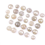 5.61 Ct Rose Cut Natural Diamonds, Round Light Grey Rustic Loose Diamond Parcel for Custom Handmade.