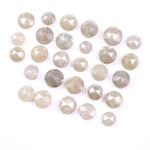 5.61 Ct Rose Cut Natural Diamonds, Round Light Grey Rustic Loose Diamond Parcel for Custom Handmade.