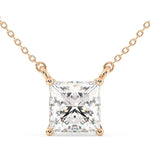 2.08 Ct Real diamond necklace with natural diamonds in gold setting.