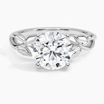 Round Diamond Ring Gold Engagement Ring For Women