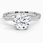 4.61 Ct Gold DIamond Ring Rectangle engagement ring with real diamonds