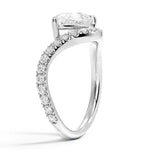 4.00 Ct Gold Diamond Ring Rectangle engagement ring with real diamond