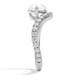 4.00 Ct Gold Diamond Ring Rectangle engagement ring with real diamond