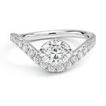 4.00 Ct Gold Diamond Ring Rectangle engagement ring with real diamond