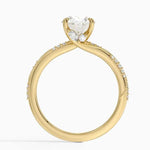 Oval Shaped Gold Engagement Diamond Gold rings for women and men,