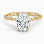 Oval Shaped Gold Engagement Diamond Gold rings for women and men,