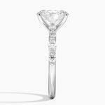 4carat engagement ring, custom - Rectangle engagement ring with real diamonds,