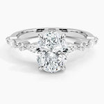 4carat engagement ring, custom - Rectangle engagement ring with real diamonds,