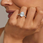 4carat engagement ring, custom - Rectangle engagement ring with real diamonds,