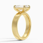 4 Carrat Gold Diamond Ring Rectangle engagement ring with real diamonds