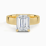 4 Carrat Gold Diamond Ring Rectangle engagement ring with real diamonds