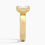 4 Carrat Gold Diamond Ring Rectangle engagement ring with real diamonds