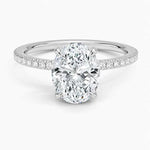 3 Ct Marquise Cut Diamond  Rectangle engagement ring with real diamonds,