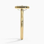 Vintage sapphire engagement ring in custom gold design - emerald Cut Diamond