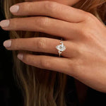 Vintage sapphire engagement ring in custom gold design Pear Diamond Ring