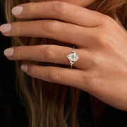 Vintage sapphire engagement ring in custom gold design Pear Diamond Ring