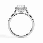 Unique Cushion shaped engagement ring in white gold setting - Diamond Ring