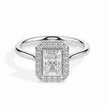 Vintage sapphire engagement ring in custom gold design - Emerald Diamond Ring