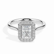 Vintage sapphire engagement ring in custom gold design - Emerald Diamond Ring