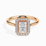 Vintage sapphire engagement ring in custom gold design - Emerald Diamond Ring