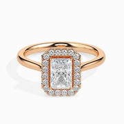 Vintage sapphire engagement ring in custom gold design - Emerald Diamond Ring