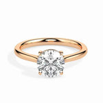 Round  cut diamond engagement ring with timeless beauty