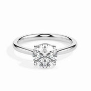 Round  cut diamond engagement ring with timeless beauty