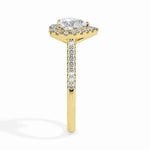 Heart cut engagement ring with lab grown diamond in rose gold - Engagement Rings