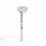 Vintage sapphire engagement ring in custom gold design - Heart Diamond Ring