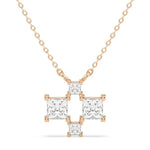 4.87 Ct Gold compass necklace pendant with engraved compass design.