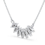 2.93 Ct Long gold necklace with layered chain design.