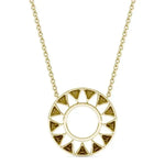 0.48 Ct 24k gold cross necklace with polished finish.